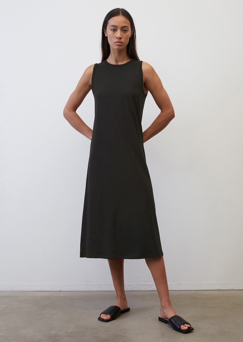 fluiten Bourgondië blad Ärmelloses Jersey-Kleid aus stretchigem Modal-Organic-Cotton-Mix - schwarz  | Jerseykleider | MARC O'POLO