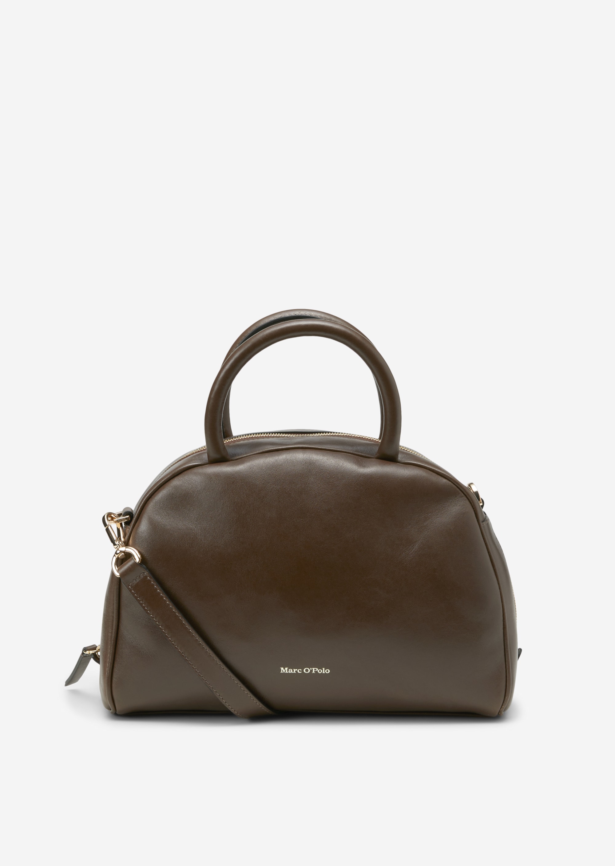 Bowling bag medium made from fine calfskin brown Women MARC O POLO