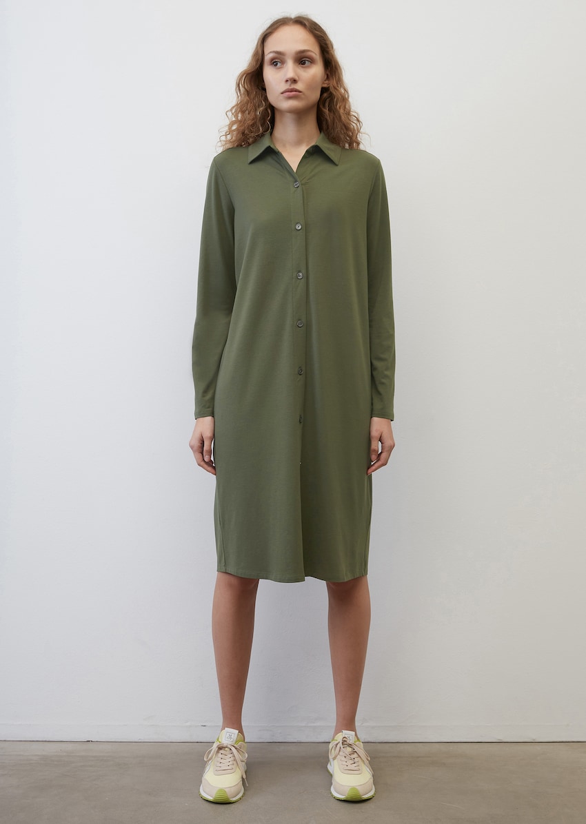 Site lijn ginder Gaan Jerseykleid mit Knopfleiste mit TENCEL™ Modal - grün | Jerseykleider | MARC  O'POLO