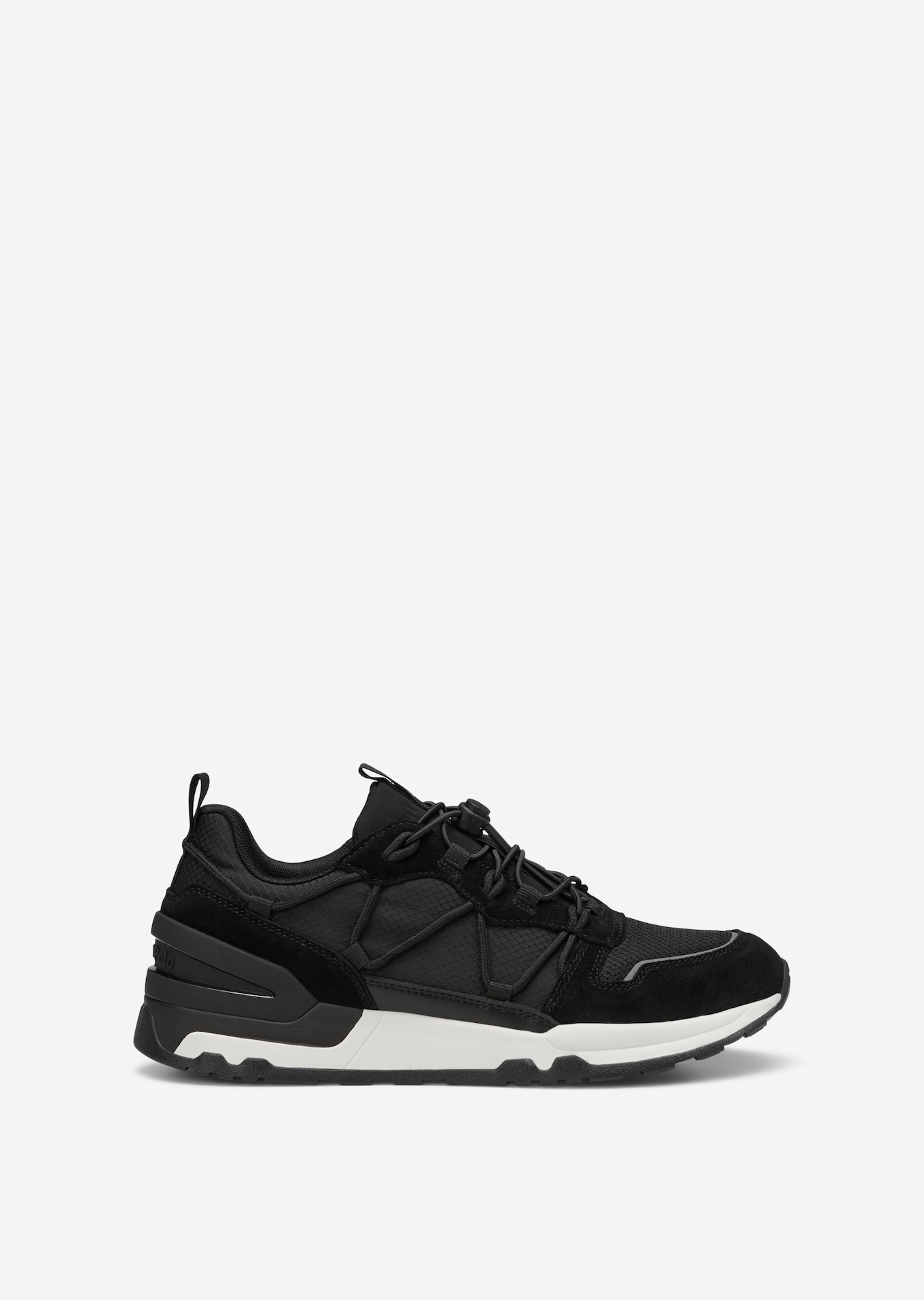 Trainer made of varied mixed materials - black | Sneakers | MARC O’POLO