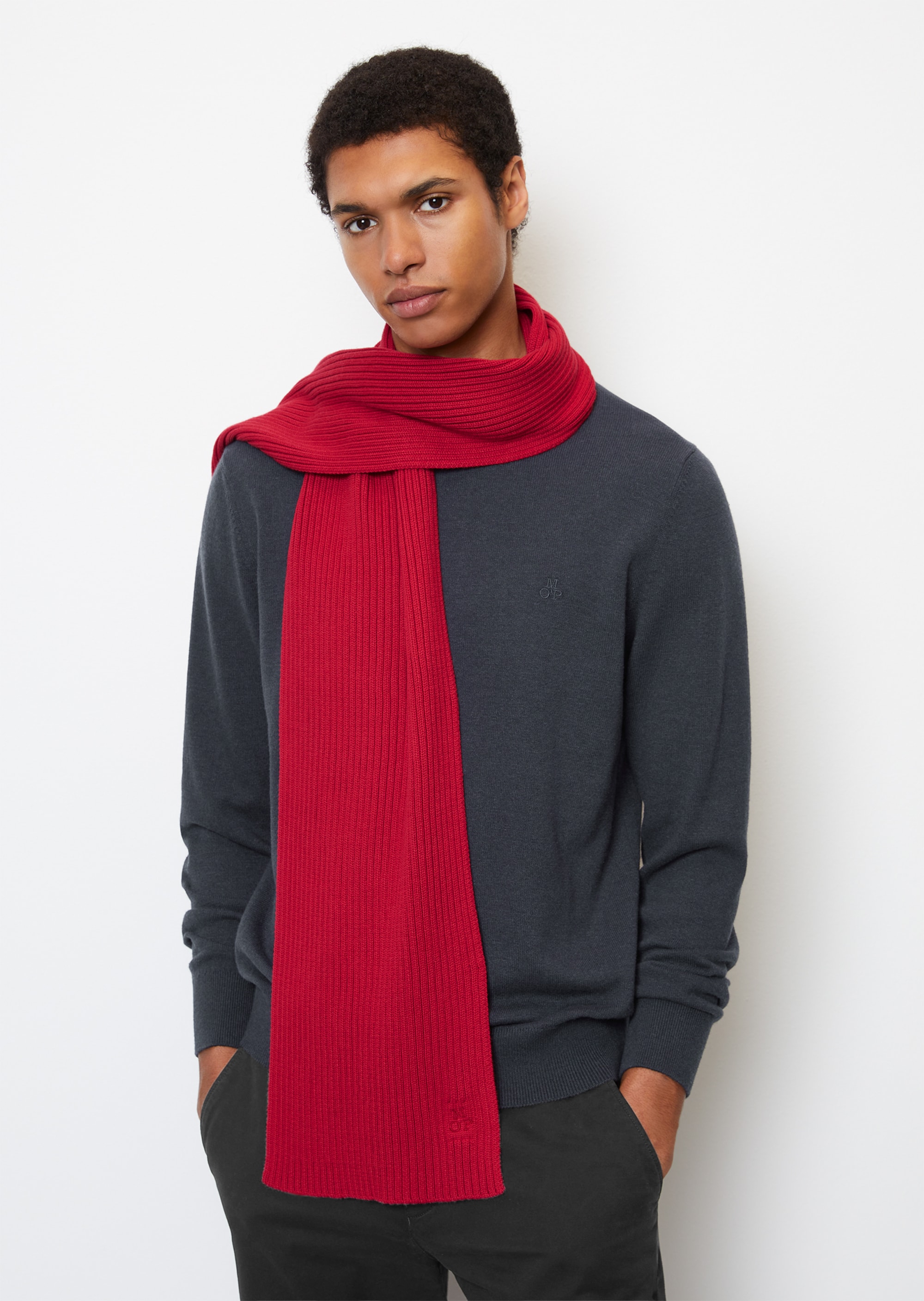 Schal aus Bio-Baumwolle und Kaschmir - rot | Schals | MARC O\'POLO | Modeschals